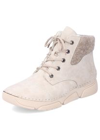 Winterboots Rieker, Damen, Gr. 37, creme, Filz, Lederimitat, Schuhe Winterboots, mit weichem Filzrand