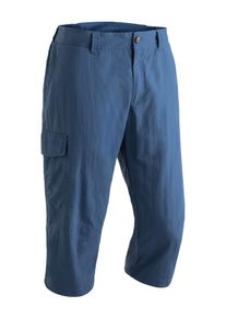 Caprihose Maier Sports "Jens", Herren, Gr. 46, Normalgr&ouml;&szlig;en, blau (jeansblau), 100% Polyamid, Hosen Caprihose, kurze Hose Herren, luftige Wanderhose, leichte Outdoorhose, Reg Fit