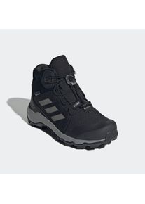 Wanderschuh adidas terrex "TERREX MID GORE-TEX", Jungen, Gr. 37, schwarz (core schwarz, grau three, core schwarz), Synthetik, Textil, Schuhe Wanderschuh, wasserdicht dank Gore-Tex Membrane, Topseller