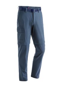 Outdoorhose Maier Sports "Torid slim zip", Herren, Gr. 23, Kurzgr&ouml;&szlig;en, blau (jeansblau), 90% Polyamid, 10% Elasthan, Hosen Outdoorhose, Herren Zip-Off Wanderhose, atmungsaktive Trekkinghose, Slim Fit