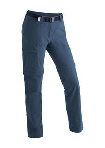 Outdoorhose Maier Sports "Inara slim zip", Damen, Gr. 20, Kurzgr&ouml;&szlig;en, blau (jeansblau), 90% Polyamid, 10% Elasthan, Hosen Outdoorhose, Damen Zip-Off Wanderhose, atmungsaktive Trekkinghose, Slim Fit