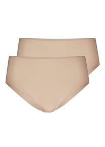 Slip Calida "Slip Natural Skin Midi Slip 2P 2er Pack", Herren, Gr. 48-50, beige (nude), Obermaterial: 83% Modal CMD. 17% Elasthan EL., Unterhosen Slip