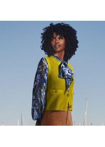 LANDS' END &Auml;rmellose Rippstrick-Weste, Damen,  Gr&uuml;n, Baumwolle, by Lands' End