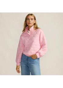 LANDS' END Sweatshirt mit Steppung, Damen,  Pink, Polyester/Viskose, by Lands' End