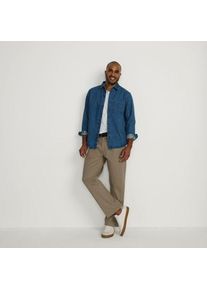 LANDS' END Bundfalten-Chino, Relaxed Fit, Herren,  Beige, Baumwolle/Elasthan, by Lands' End