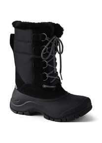 LANDS' END Schneestiefel EXPEDITION, Damen,  Schwarz, Nylon/Leder/Gummi, by Lands' End