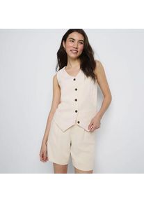 LANDS' END Weste aus Cr&ecirc;pe, Damen,  Wei&szlig;, Polyester, by Lands' End