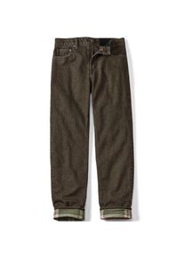 LANDS' END Stretch-Denim Jeans mit Komfortbund und Flanellfutter, Classic Fit, Herren,  Braun, Baumwoll-Mischung, by Lands' End