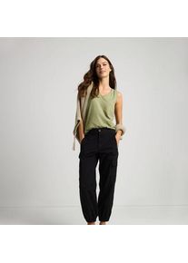 LANDS' END Popeline-Cargohose, Damen,  Schwarz, Baumwolle, by Lands' End