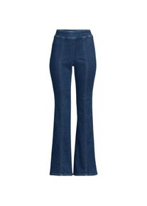 LANDS' END Travel-Schlagjeans High Waist, Damen,  Blau, Elasthan/Baumwoll-Mischung/Viskose-Mischung, by Lands' End
