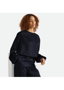 LANDS' END Satin Langarm-Bluse, Damen,  Lila, Polyester-Mischung, by Lands' End