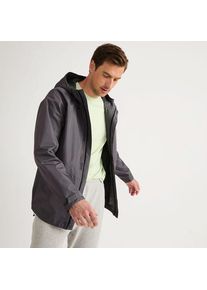 LANDS' END Verstaubare wasserdichte Regenjacke, Herren,  Grau, Polyester, by Lands' End