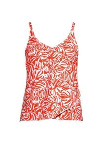 LANDS' END Tankinitop mit Tulpensaum chlorresistent, Damen,  Orange, Nylon-Mischung, by Lands' End