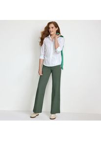 LANDS' END 5-Pocket-Chinos mit weitem Bein, Damen,  Gr&uuml;n, Baumwoll-Mischung, by Lands' End
