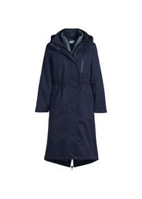 LANDS' END Wasserdichter 4-in-1-Regenmantel, Damen,  Blau, Nylon, by Lands' End