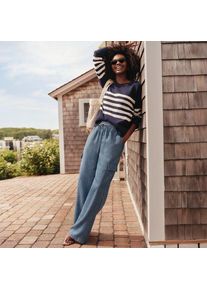 LANDS' END Weite TENCEL Cargohose Chambray, Damen,  Blau, by Lands' End