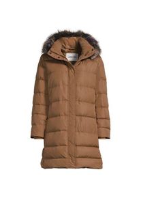 LANDS' END Daunenmantel mit Kapuze, Damen,  Beige, Polyester, by Lands' End