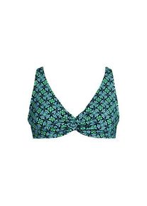 LANDS' END Bikinitop mit Twist-Detail, Damen,  Blau, Elasthan/Nylon-Mischung, by Lands' End