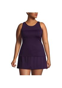 LANDS' END Tankinitop mit Mesh-Detail, hoher Ausschnitt, Damen,  Lila, Elasthan/Nylon-Mischung, by Lands' End