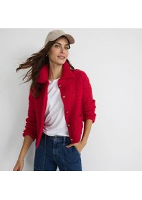 LANDS' END Strukturierte Strickjacke im Couture-Stil, Damen,  Pink, Polyacryl/Polyester-Mischung, by Lands' End