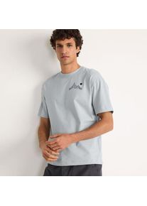 LANDS' END Grafik T-Shirt, Herren,  Grau, Baumwolle, by Lands' End