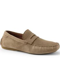 LANDS' END Veloursleder-Loafer, Herren,  Beige, Rauleder, by Lands' End