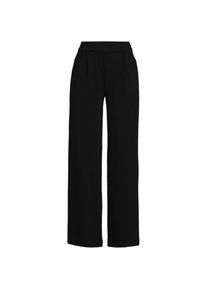LANDS' END Jersey-Bundfaltenhose mit weitem Bein, Damen,  Schwarz, Baumwolle, by Lands' End