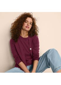 LANDS' END Cardigan aus Baumwolle/Seidenmix, Damen,  Rot, Baumwolle/Seide/Nylon, by Lands' End