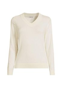 LANDS' END Pullover aus Baumwolle/Seidenmix, Damen,  Wei&szlig;, Baumwolle/Seide/Nylon, by Lands' End