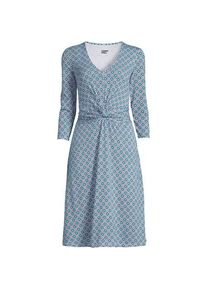LANDS' END Jerseykleid mit 3/4-&Auml;rmeln aus Baumwolle/Modal-Mix, Damen,  Gr&uuml;n, Baumwolle Modal, by Lands' End