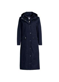 LANDS' END Wasserdichter Isolierter Mantel mit Stepp-Einsatz, Damen,  Blau, Baumwolle/Polyester/Nylon, by Lands' End