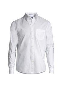 LANDS' END Oxfordhemd Sail Rigger, Tailored Fit, Herren,  Wei&szlig;, Baumwolle, by Lands' End