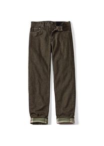 LANDS' END Stretch-Denim Jeans mit Komfortbund und Flanellfutter, Classic Fit, Herren,  Braun, Baumwoll-Mischung, by Lands' End