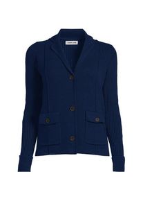LANDS' END Baumwoll-Blazer DRIFTER, Damen,  Blau, Baumwolle, by Lands' End