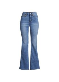 LANDS' END Skinny Fit Recover Schlagjeans High Waist, Damen,  Blau, Baumwolle/Elasthan/Polyester, by Lands' End