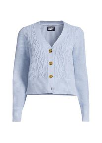 LANDS' END Cardigan aus Leinenmix, Damen,  Blau, by Lands' End