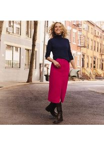 LANDS' END Feincord-Midirock, Damen,  Rot, Baumwoll-Mischung, by Lands' End