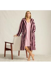 LANDS' END Wolkenfleece-Morgenmantel mit Kapuze, Damen,  Pink, Polyester, by Lands' End