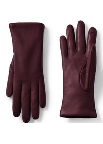 LANDS' END Lederhandschuhe mit Kaschmirfutter, Damen,  Rot, Kaschmir/Leder, by Lands' End