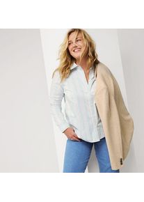 LANDS' END K&uuml;hlende Langarm-Hemdbluse, Damen,  Gr&uuml;n, Baumwoll-Mischung/Polyester-Mischung, by Lands' End