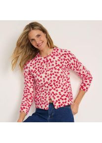 LANDS' END Cardigan aus Wimperngarn, Damen,  Pink, Baumwolle/Nylon, by Lands' End