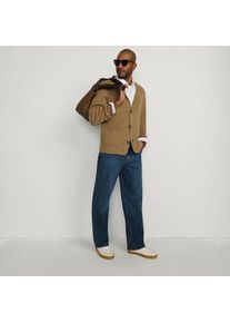 LANDS' END Sakko aus Baumwoll-Feinstrick, Herren,  Beige, Baumwolle, by Lands' End