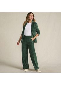 LANDS' END Stretchcord-Hose mit weitem Bein, Damen,  Gr&uuml;n, Polyester/Polyester-Mischung, by Lands' End