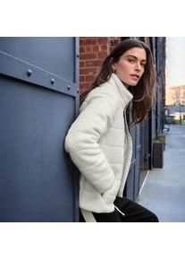 LANDS' END Teddy-Steppjacke, Damen,  Wei&szlig;, Polyester, by Lands' End