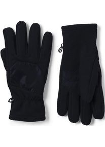 LANDS' END ThermaCheck 200 Easy Touch Fleece-Handschuhe, Herren,  Schwarz, Polyester, by Lands' End