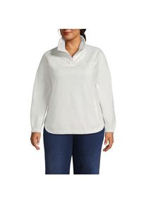 LANDS' END Luxe Fleece-Pullover, Damen,  Grau, Polyester, by Lands' End