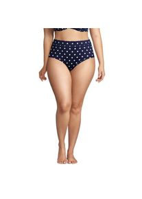 LANDS' END High Waist Bikinihose CHLORRESISTENT mit Bauchweg-Futter Gemustert, Damen,  Blau, Elasthan/Nylon-Mischung, by Lands' End