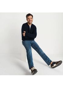 LANDS' END Feinstrick-Bomberjacke, Herren,  Blau, Baumwolle, by Lands' End