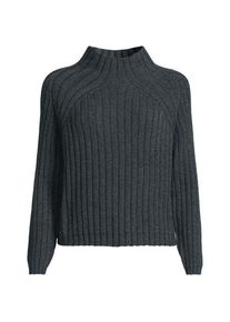 LANDS' END Pullover aus softem Rippstrick, Damen,  Schwarz, Baumwolle/Wolle/Nylon, by Lands' End