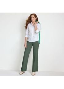 LANDS' END 5-Pocket-Chinos mit weitem Bein, Damen,  Gr&uuml;n, Baumwoll-Mischung, by Lands' End